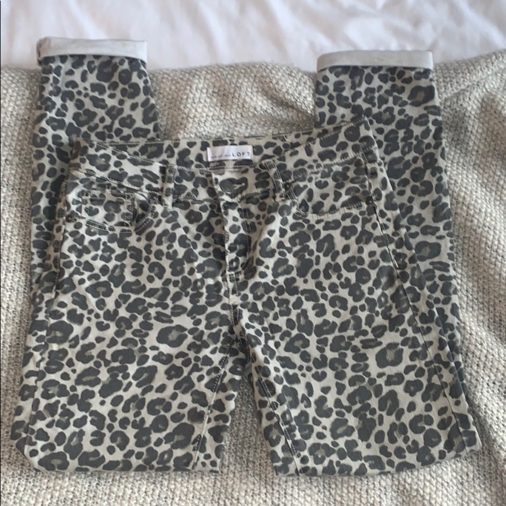 LOFT Leopard print jeans